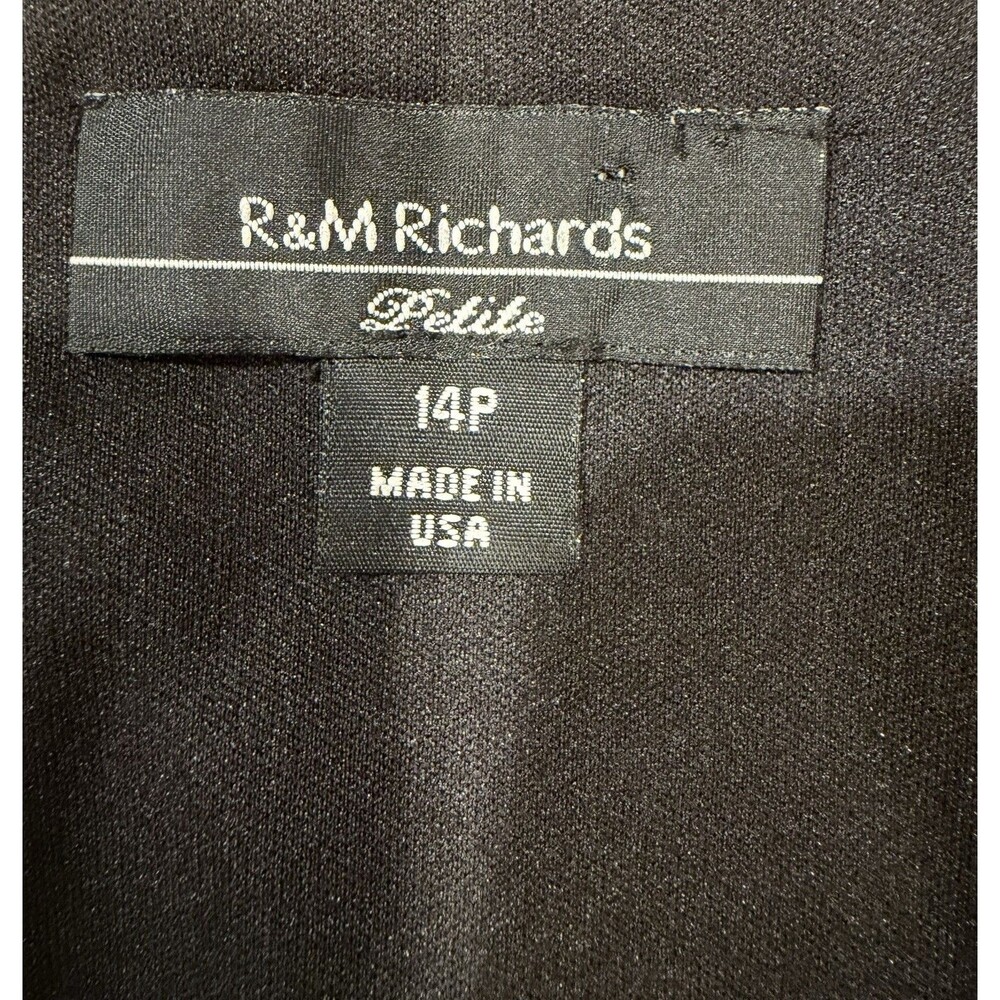 R & M Richards Women's Beaded V-Neck Two-Piece Dress 14 Petite - Picture 16 of 16